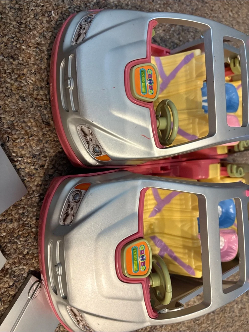 Two Fisher Price Loving Family Dollhouse Doll House Twin Minivan Sound As Is